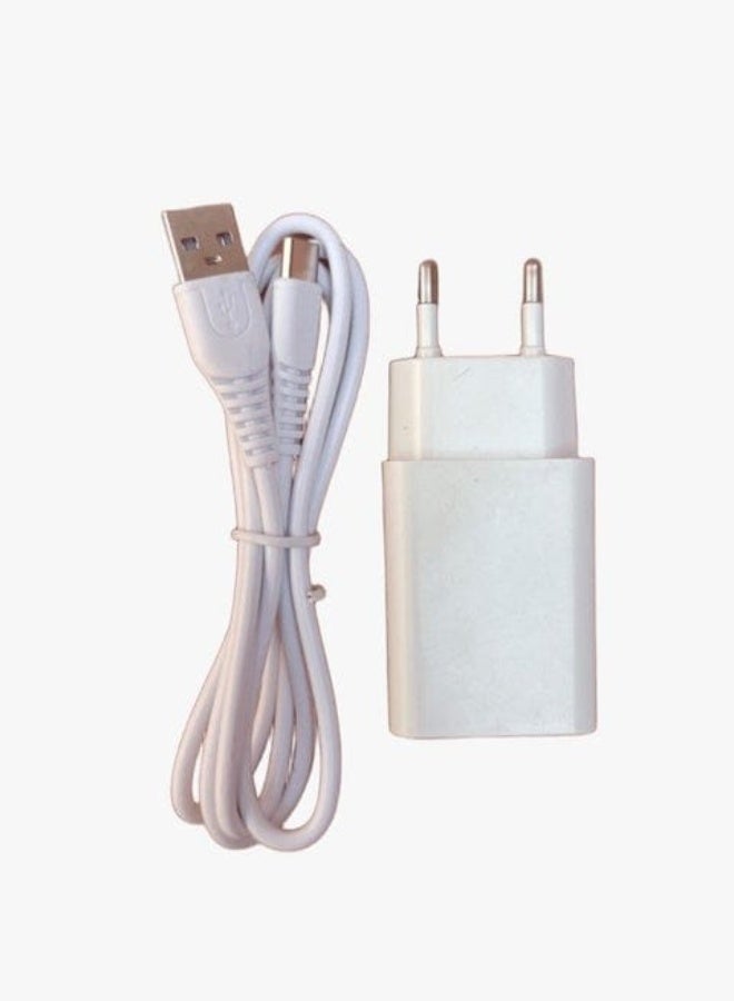 شاحن E50T USB Type-C سريع، أبيض - Image 1